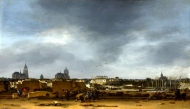 Вид Делфта после взрыва 1654 года